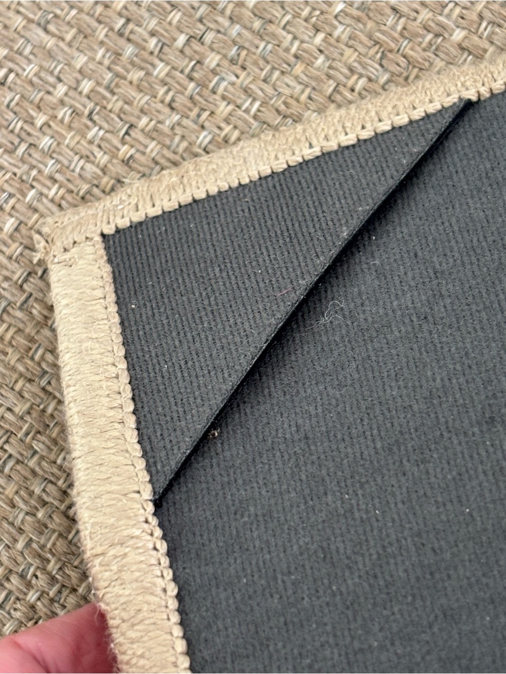 Ruggable washable runner rug neutral woven Tan 2.5 by 7 feet with pad - Picture 5 of 10